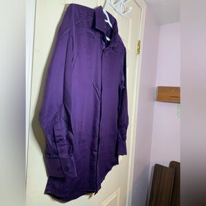 Bellissimo Men's Purple Long Sleeve Shirt 15.5"